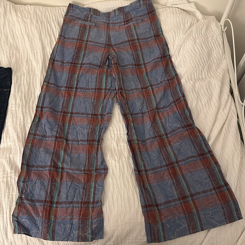 Anthropologie Plaid Wide Leg Pants - Picture 10 of 11